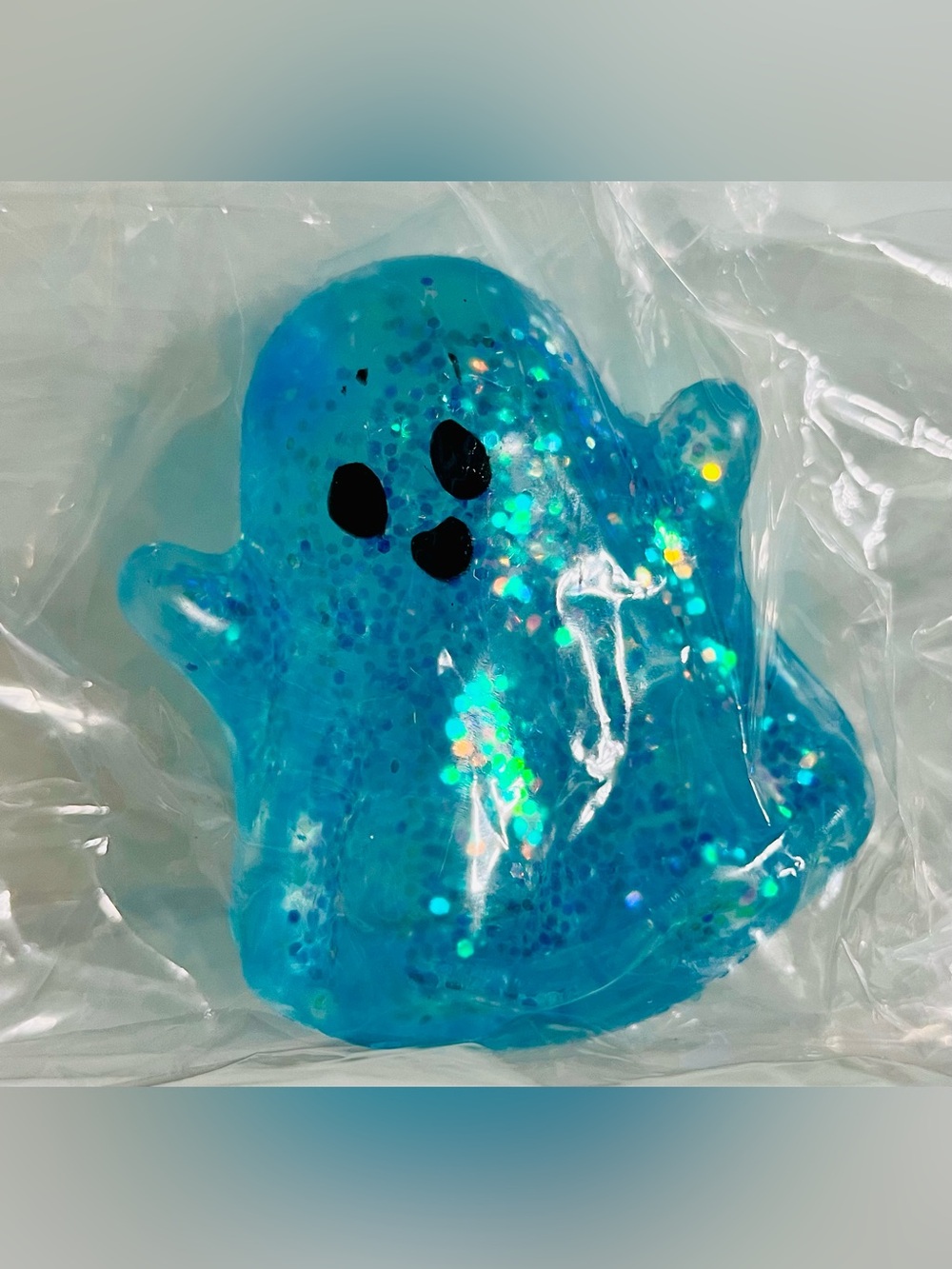 Blue Glitter Ghost Squishy Toy - Kids Sensory Stress Relief